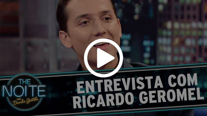 Print do vídeo da entrevista de Ricardo Geromel com Danilo Gentili no programa The Noite